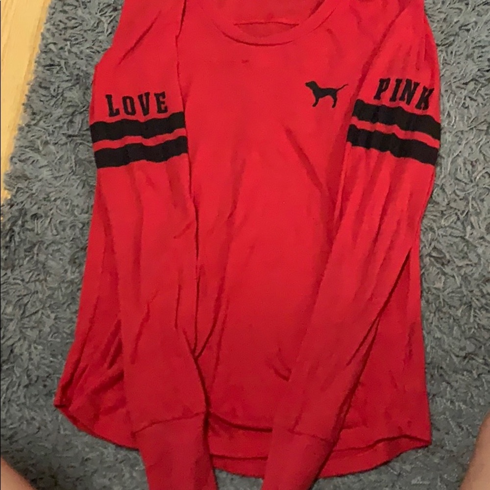 Red Victoria secret long sleeve shirt